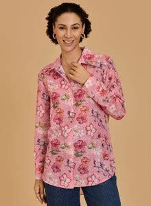 Urban Sundari Women Floral Print Casual Pink Shirt - Buy Urban Sundari ...