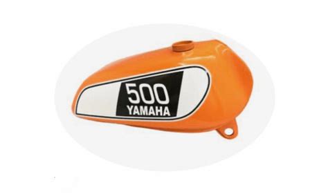 Yamaha XT TT 500 Orange Painted Steel Petrol Tank 1U6,1980 Model + Cap ...