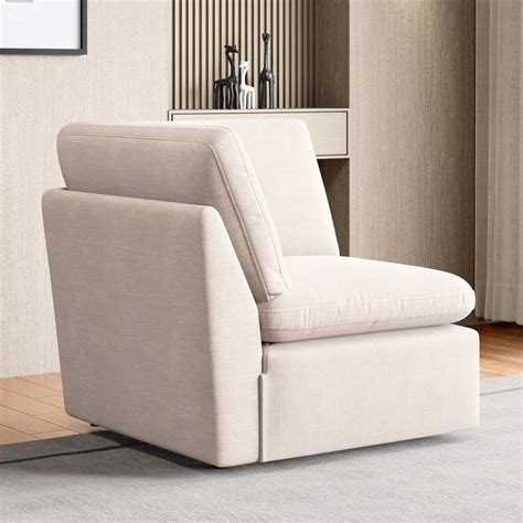 Buy Nolan Fabric 1-Seater Wedge Sofa - Beige from Home Centre at just ...