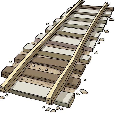 A drawing of a railroad track with the letters d d on it | Premium AI ...