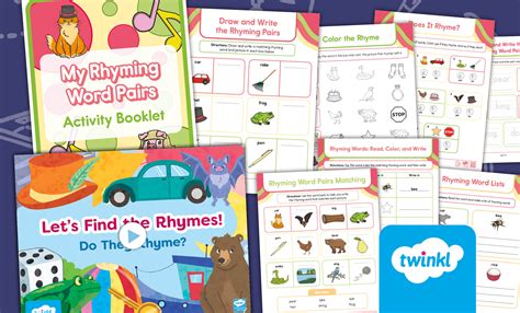 Rhyming Word Pairs Activity Bundle for Kindergarten | Lesson Plan