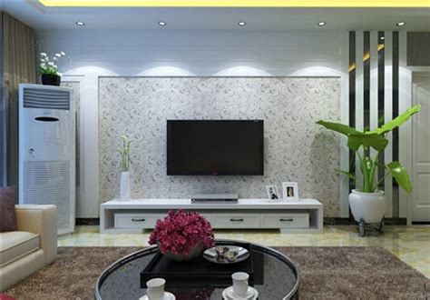 132平方米四居室现代简约客厅电视墙装修效果图_太平洋家居网图库
