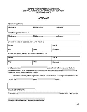 Consulate General Of Bangladesh In Ny - Fill and Sign Printable ...