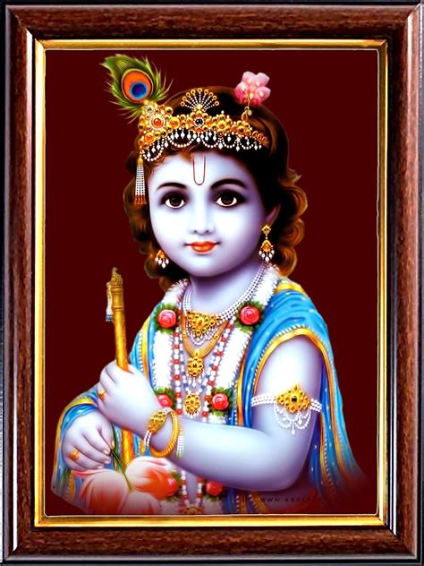 Buy LFIX Krishna Religious 14 * 22 Wall Photo Frames Wood finshing ...