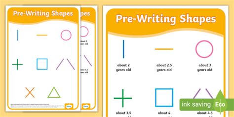 Pre-Writing Shapes Display Poster | Twinkl (teacher made) - Worksheets ...