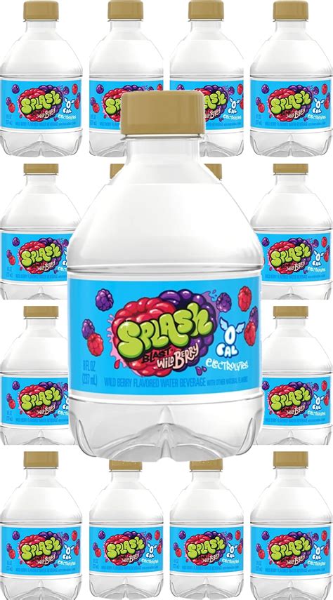 Amazon.com: Splash Refresher, Wild Berry Flavor Water Beverage, 8 Fl Oz ...