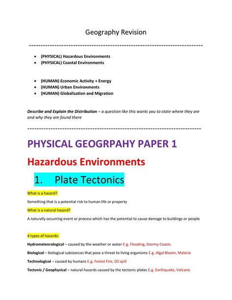 Image result for Geography Study Notes Guide