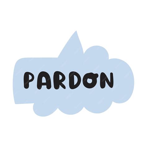 Premium Vector | Pardon french language its mean sorry flat design hand ...