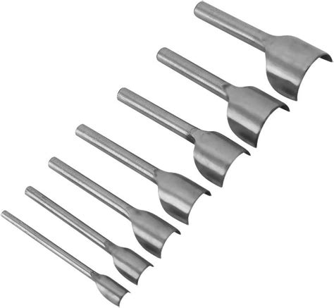 Buy (Set of 7) Leathercraft End Punch, Edge Remover, Half Moon Shape ...