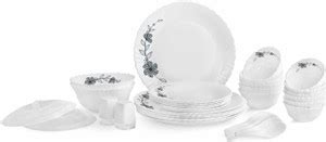 cello Pack of 37 Opalware Dazzle Florid Vine 37 Pcs Dinner Set Price in ...