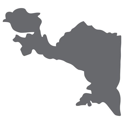 Map of Papua island, a province of Indonesia. Simple flat gray icon on white background. Papua ...