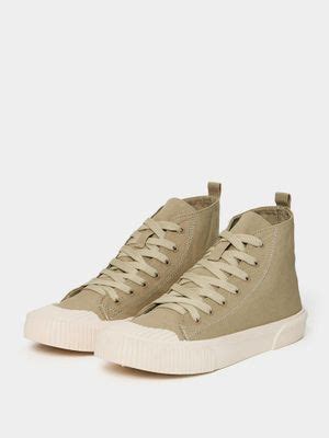 Buy Styli Hi-Top Canvas Lace Up Sneakers Online