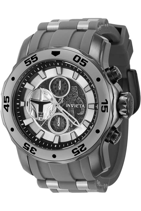 Invicta Silicone Star Wars Mandalorian Men's Analog Watch - 48Mm. Grey ...