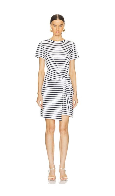 Rails Edie Wrap Dress in Ivory Navy Stripe | REVOLVE