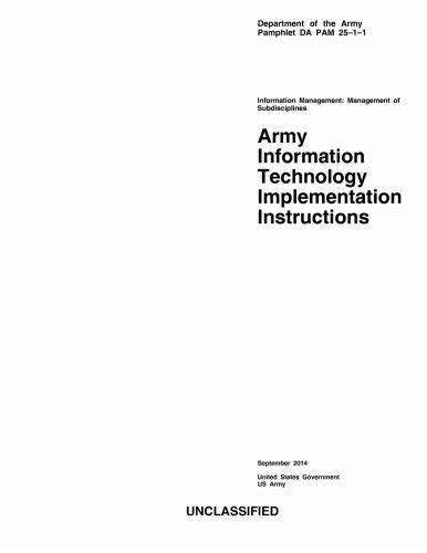 Buy Department of the Army Pamphlet Da Pam 25-1-1 Army Information ...