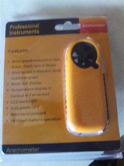 Thermocare anemometer wind speed meter With LCD Backlight Portable ...