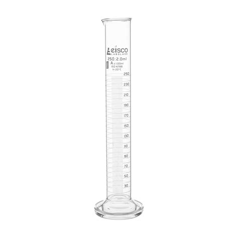 Cylinder Measuring Graduated, cap. 250ml., class 'A', round base with ...