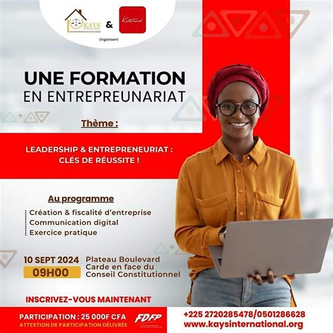 Formation : Leadership & Entrepreneuriat : clés de réussite, Le Plateau ...
