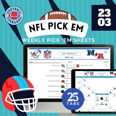 Football Weekly Pick'em Pool With Points Printable Sheet Pro Football ...
