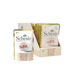 Schesir Tuna Whole Meat with Salmon & Rice Jelly Cat Wet Food | High ...