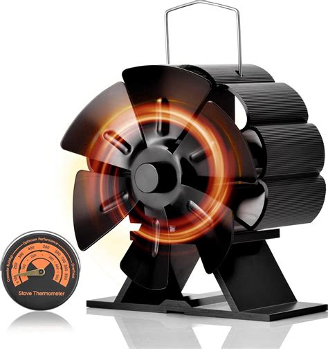 Amazon.com: ELUTENG Wood Stove Fan 6 Blades Heat Powered Stove Fan ...