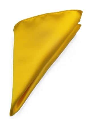 Buy Voici France - Premium Yellow Pocket Square microfiber Men Plain ...