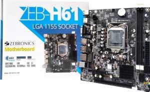 ZEBRONICS H61 LGA 1155Socket Mini-ATX Intel H61 Chipset DDR3 ...