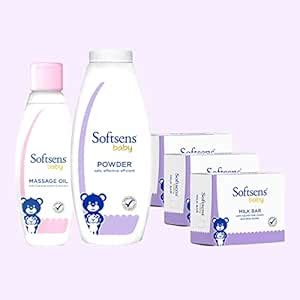 Softsens Baby Perfect Protect Duo Gift set (Soap + Oil + Powder, 300g ...