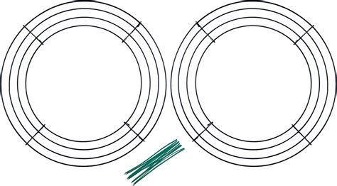 Amazon.com: Upstout Pack of 5 Wire Wreath Frame (10 Inch) with 25 Twist ...