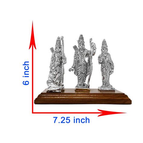 Buy Pure Silver 999 Lord Rama, Ram Darbar Idol ~ CaratCafe