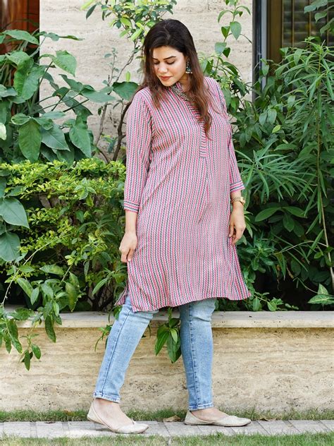 Lux Vertical Short Kurta