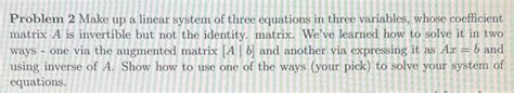 Image result for Three Linear Problem Matrix