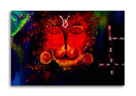 Tamatina Religious Art Canvas Painting | Lord Hanuman | God Unframed ...