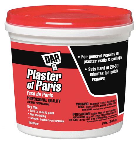 DAP, Plaster of Paris, 128 oz Container Size, Patching Compound ...