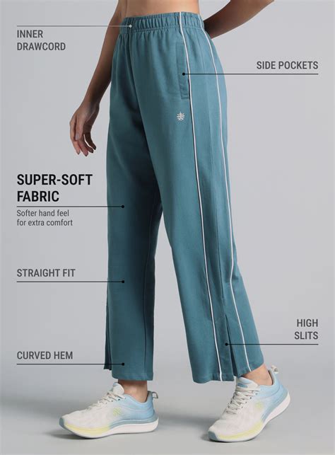 Buy Women's Blue Community Straight Trackpants Online in India | Cult Store
