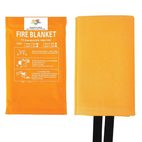 SAFEYURA Fire Blanket for Home Kitchen Silicone Coated fire ...