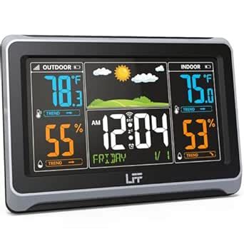 Weather Stations Wireless Indoor Outdoor, LFF Weather Station Indoor ...