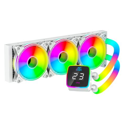 Ant Esports ICE Glow 360 ARGB 360mm ARGB Liquid Cooler/AIO with Display ...