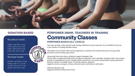 Community Classes w/ Teachers in Training (Donation Based) w/ PūrPower ...