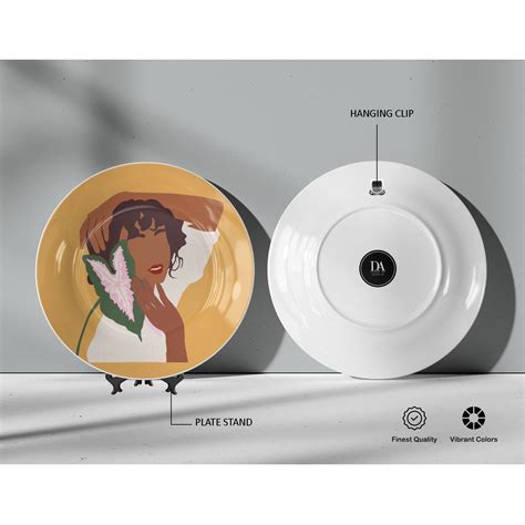 Lady Leaf Minimalist Art: Buy Premium Quality Decorative Art Plates ...