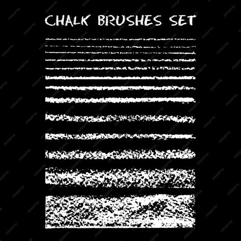 Premium Vector | Set of chalk brushes