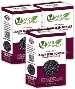 MR Ayurveda 100% Pure Jamun Seed Powder | Jamun Guthli Powder - Set of ...