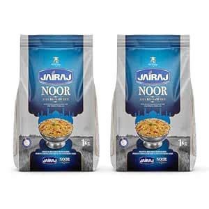 Jairaj Noor 1121 Basmati Rice, 1kg (Pack of 2) | Premium Biryani Rice ...