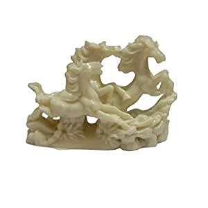 Buy Ryme Polyresin Feng Shui/Vastu Polyresin Three Running Horses ...