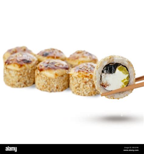 baked sushi roll with tuna Stock Photo - Alamy