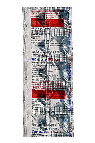 Telminorm Bxl 40/25 MG Er | Order Telminorm Bxl 40/25 MG Tablet Er ...