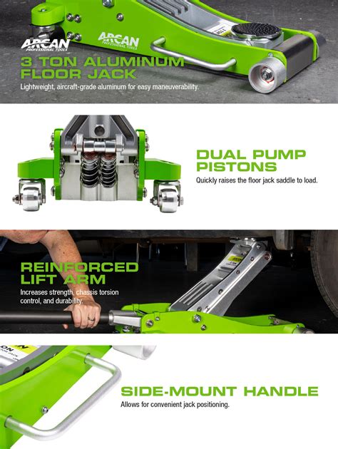 3 Ton Aluminum Floor Jack — Arcan Professional Tools