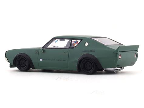 Nissan Skyline GT-R II KPGC110 LB Kenmeri Works matte Green 1:64 Zoom ...