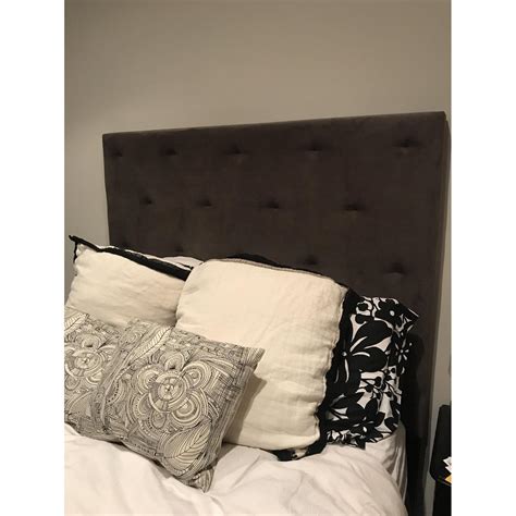 West Elm Modern Full Fabric Upholstered Tufted Headboard - AptDeco