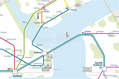 Istanbul Rail Map - City train route map, your offline travel guide